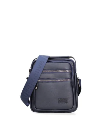 Geanta crossbody din piele ecologica Eldrin, Albastru