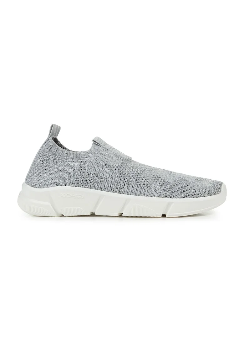 Pantofi sport slip-on din plasa tricotata, Argintiu
