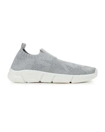 Pantofi sport slip-on din plasa tricotata, Argintiu