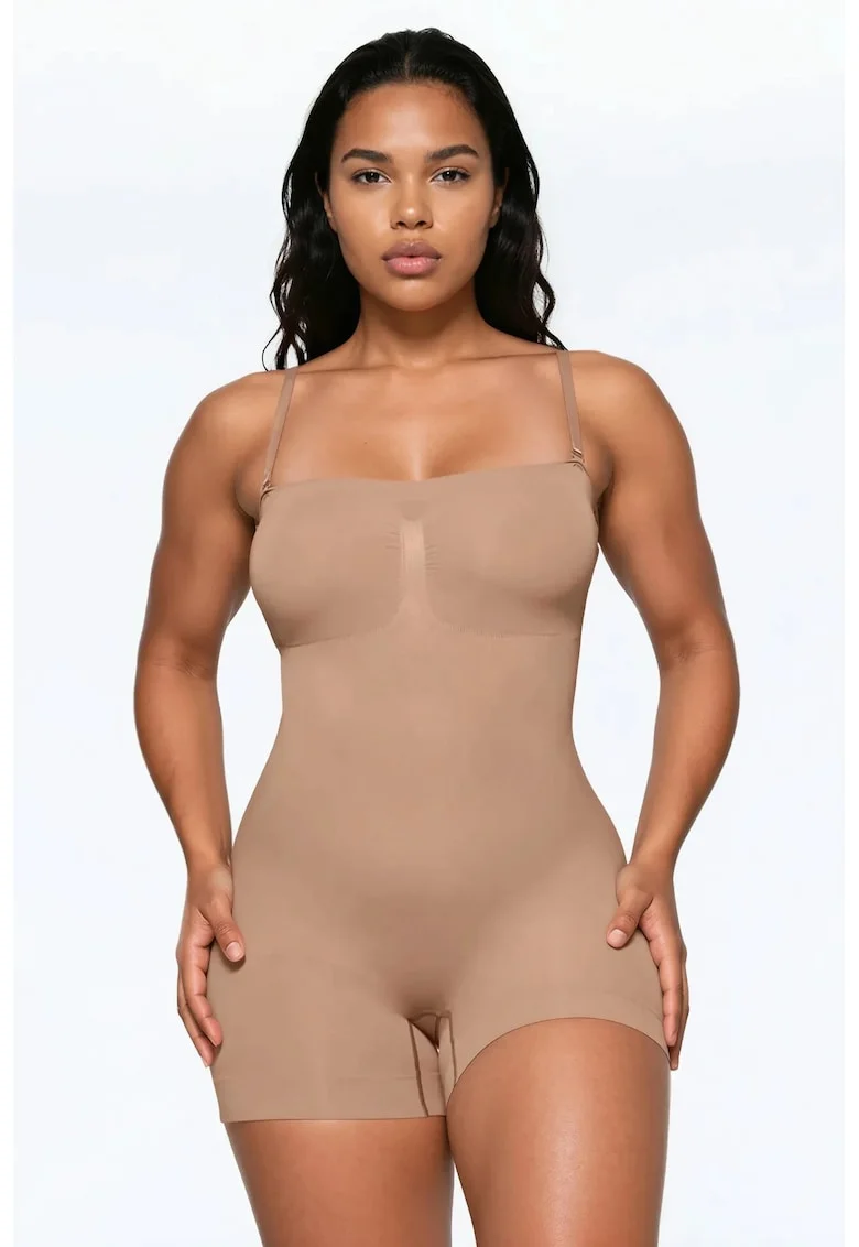 Body modelator,  fara bretele, natural, fara, Bej