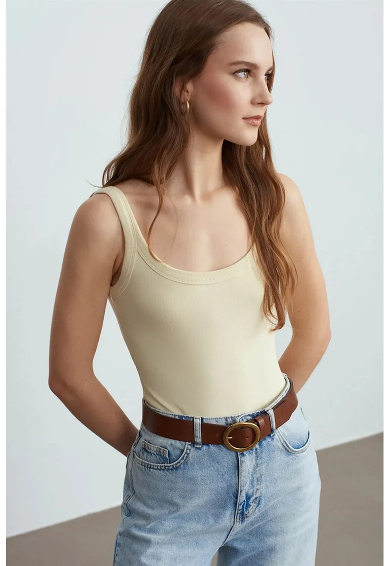 Body  femei, casual, elastic, amestec de bumbac