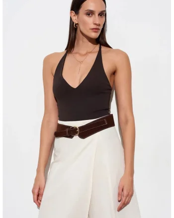 Body  Femei, Slim Fit, Decupaje, Negru, Bumbac-Elastan