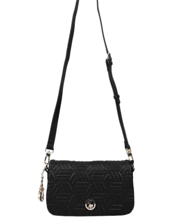 Geanta crossbody de piele ecologica, Negru