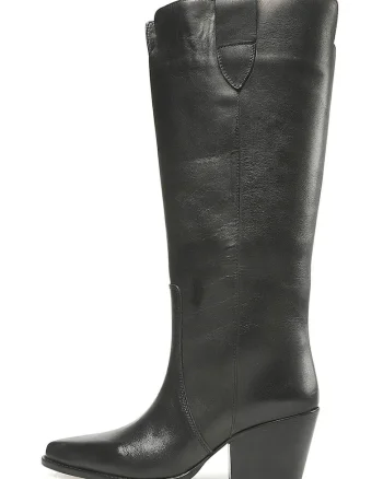 Ghete dama  slip on, piele naturala, negru,