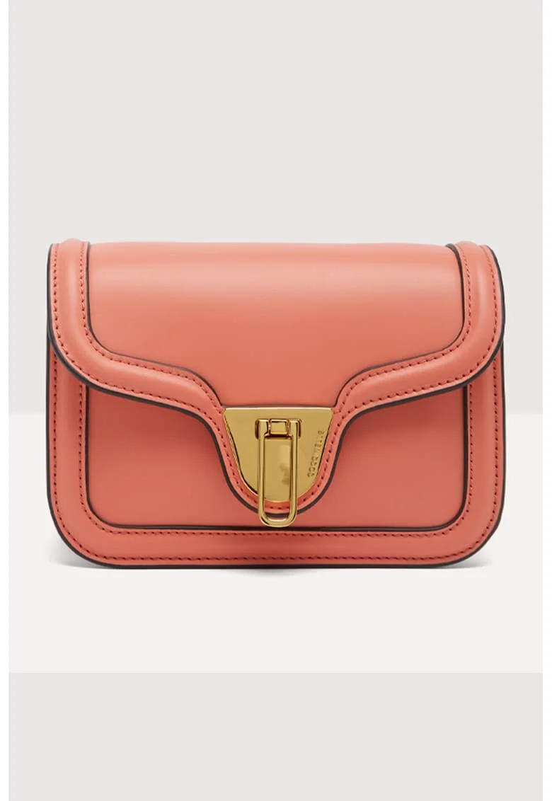 Geanta mica crossbody de piele Marvin, Portocaliu persan