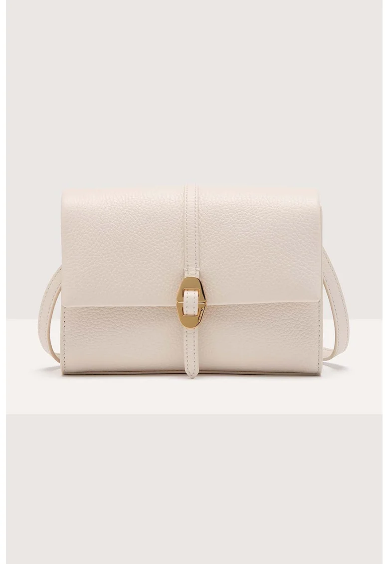 Geanta crossbody de piele Dorian, Alb