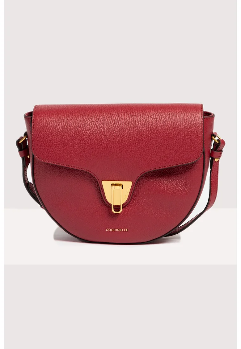Geanta crossbody de piele Beat, Visiniu