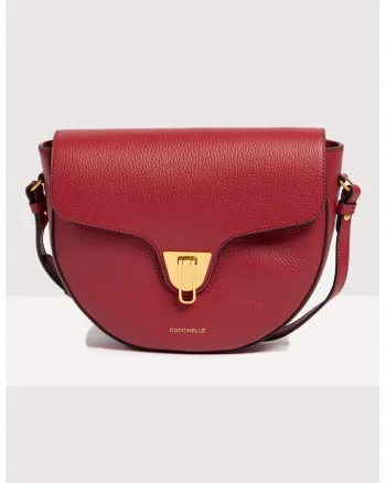 Geanta crossbody de piele Beat, Visiniu