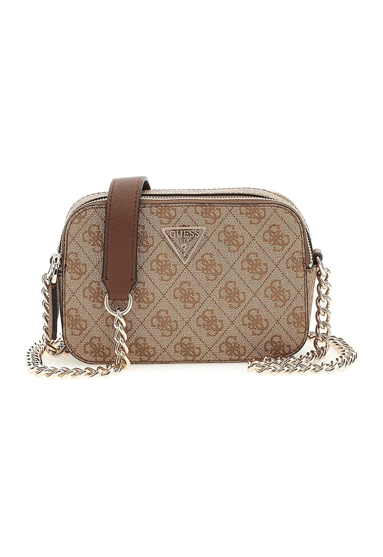 Geanta crossbody cu model monograma Noelle II, Maro inchis/Maro deschis