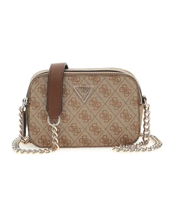 Geanta crossbody cu model monograma Noelle II, Maro inchis/Maro deschis