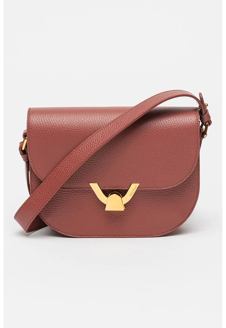 Geanta crossbody de piele cu bareta ajustabila Dew, Rosu