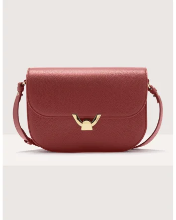 Geanta crossbody din piele Dew, Maro inchis