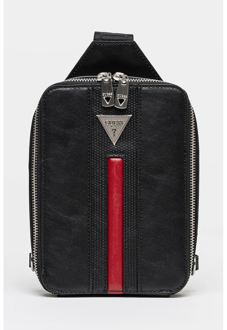 Geanta crossbody din piele ecologica, Negru