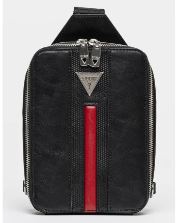 Geanta crossbody din piele ecologica, Negru