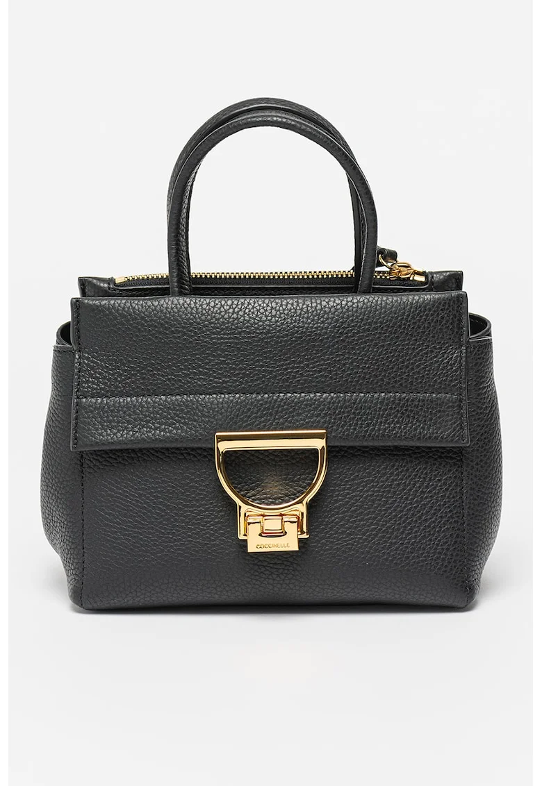 Geanta crossbody din piele cu bretele detasabila Arlettis, Negru