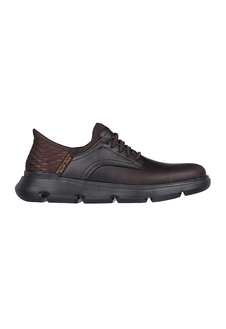 Pantofi Garza-Gervin Slip-Ins cu logo discret, Maro inchis