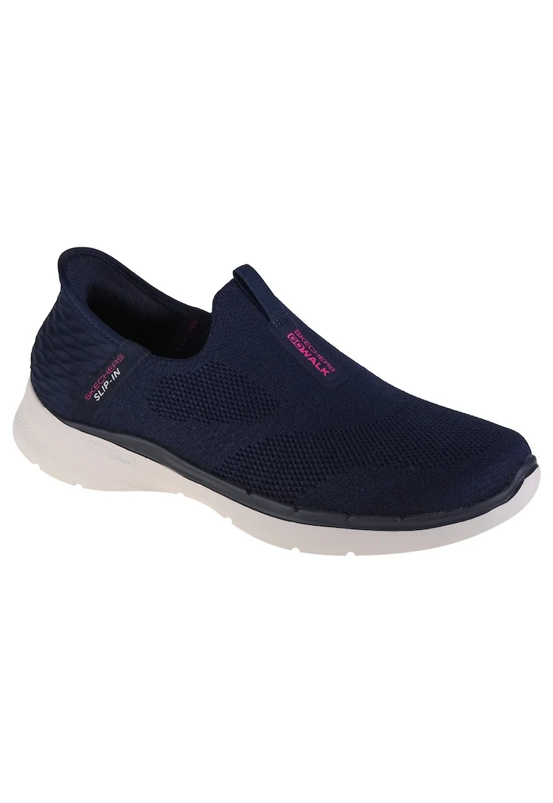 Sneakers,  Go Walk 6 Fabulous View Slip-ins 124569-NVY, Albastru marin, Bleumarin