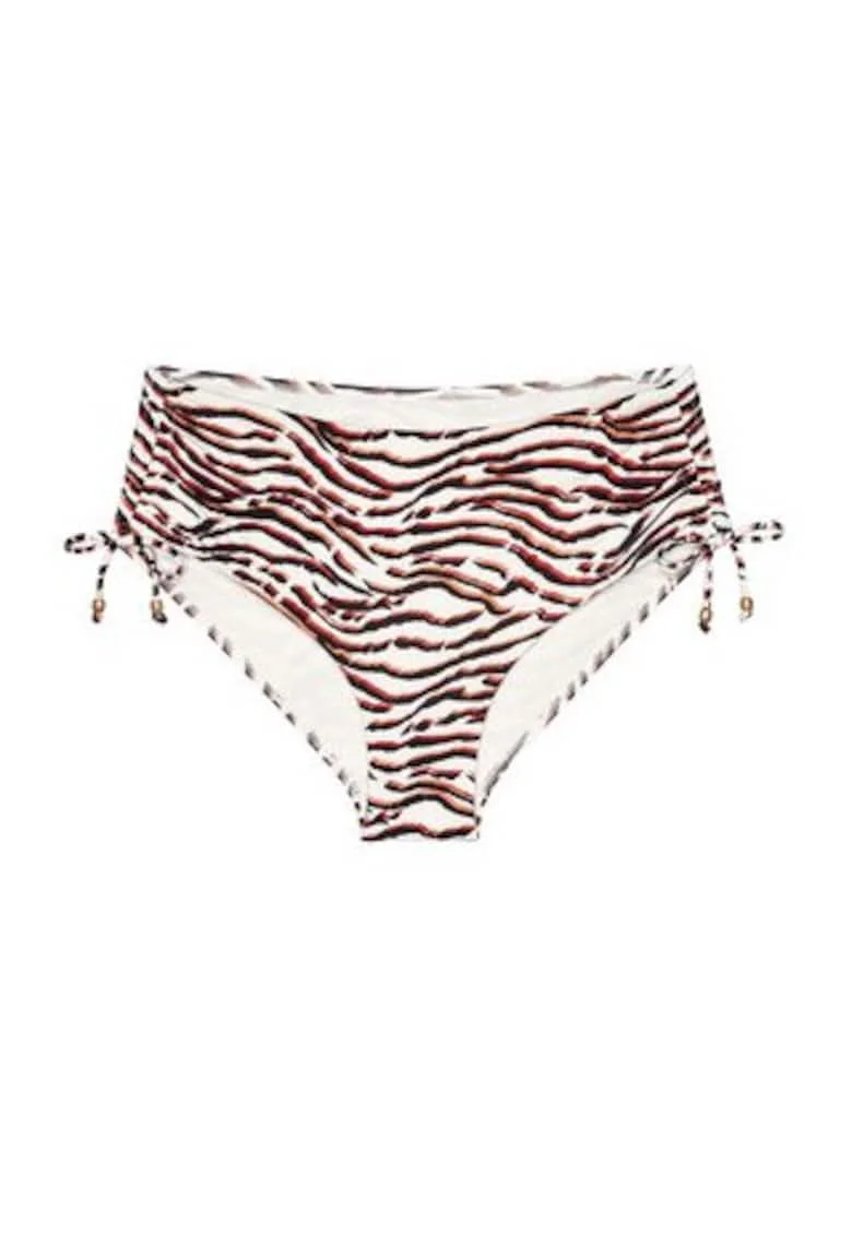 Slip de bikini pentru femei,  multicolor, animal print, poliamida si elastan
