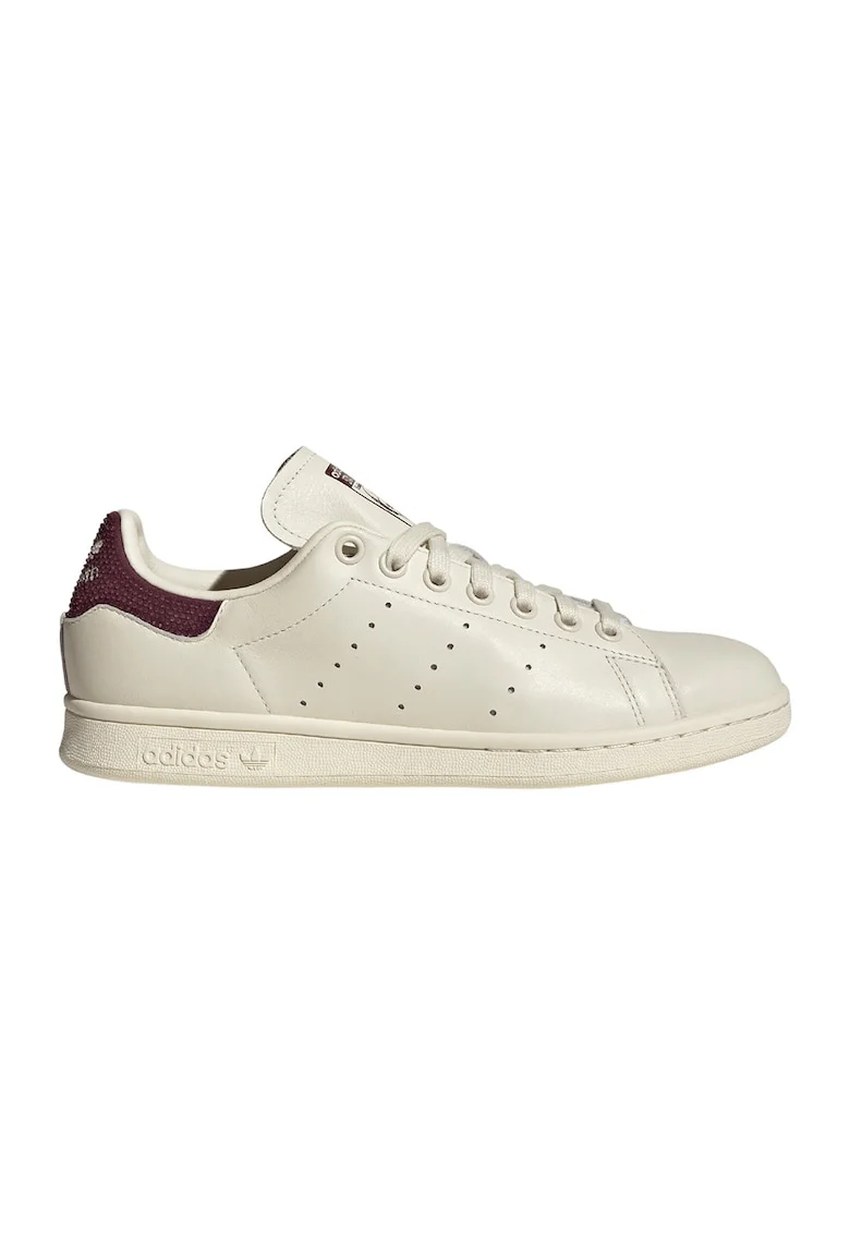 Pantofi sport Stan Smith din piele cu perforatii, Crem/Maro pamantiu