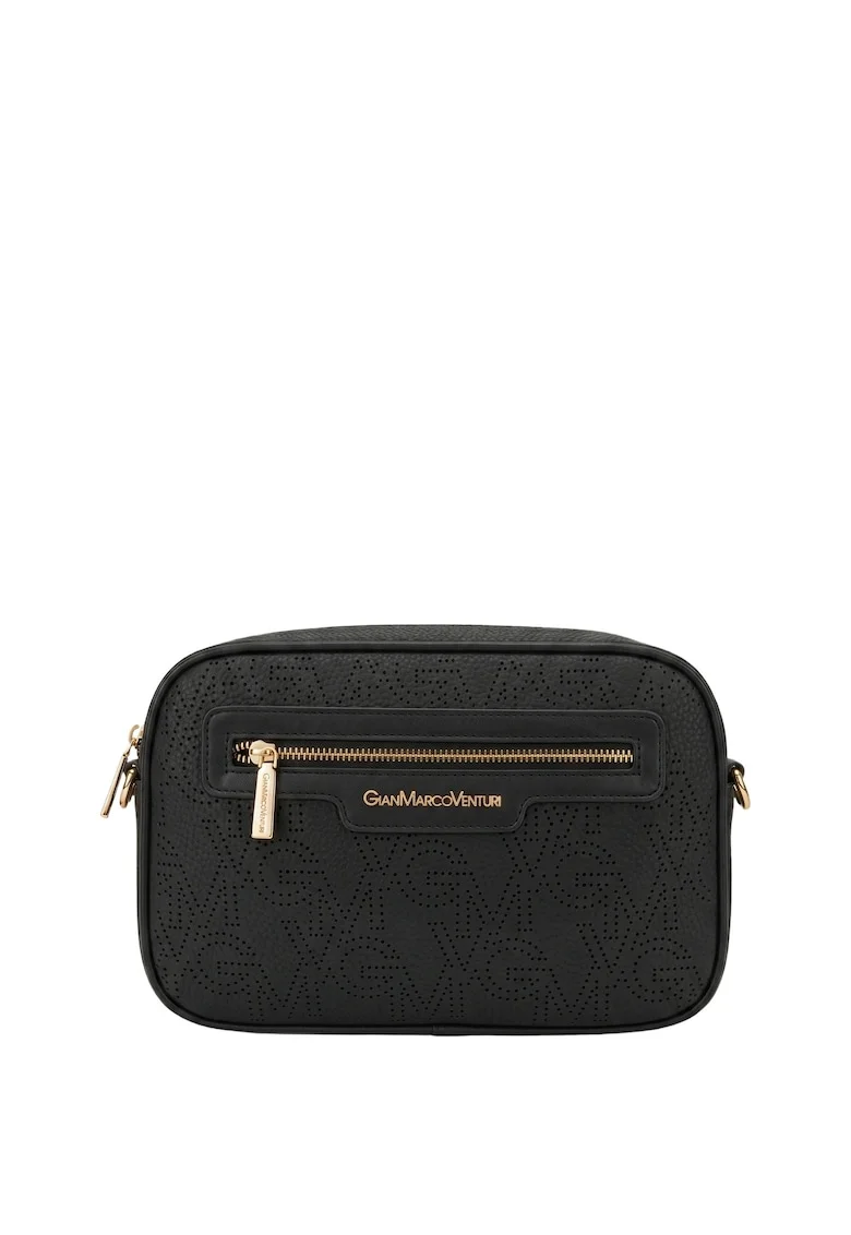 Geanta crossbody din piele ecologica, Negru