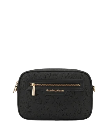 Geanta crossbody din piele ecologica, Negru