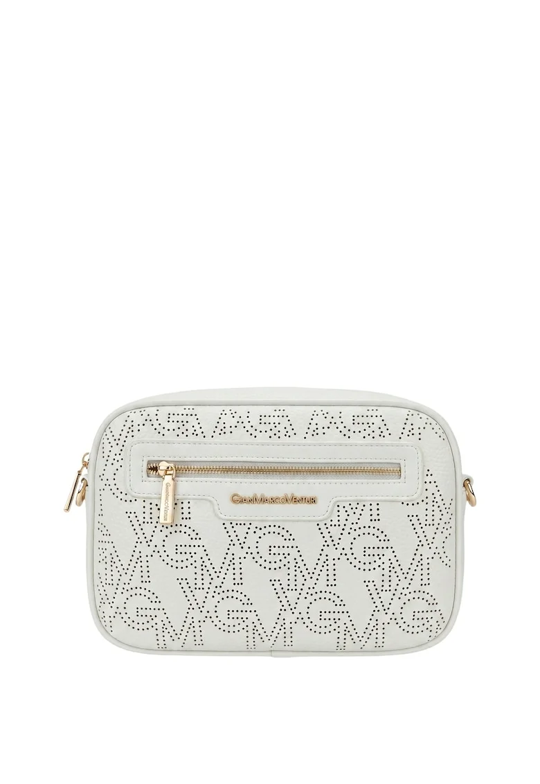 Geanta crossbody din piele ecologica, Alb