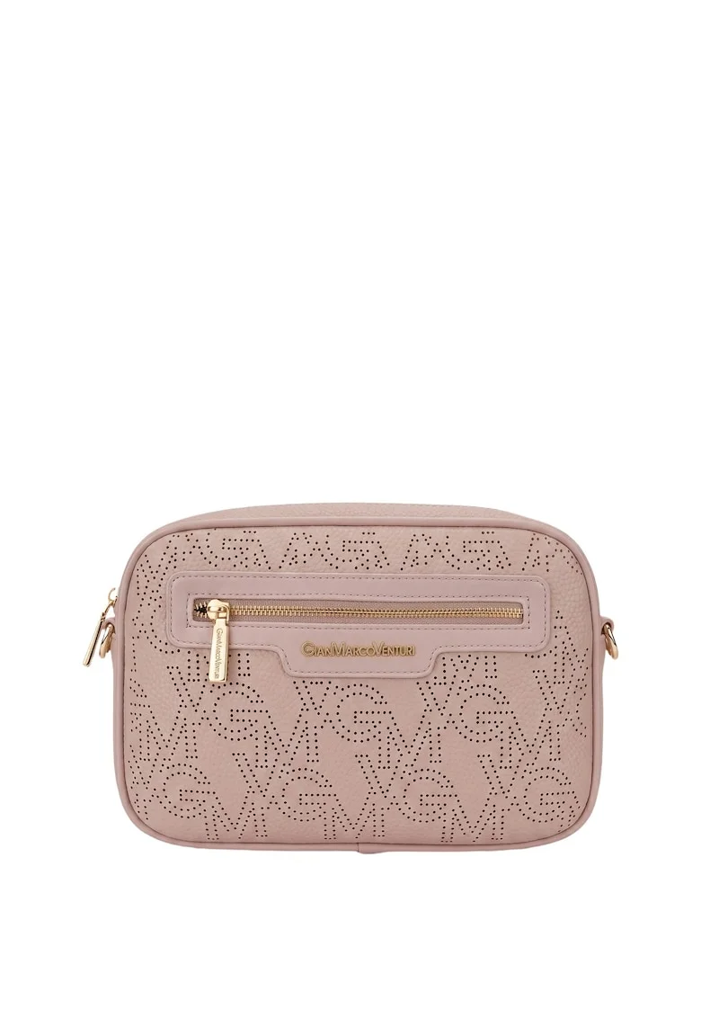 Geanta crossbody din piele ecologica, Roz