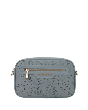 Geanta crossbody din piele ecologica, Albastru azur