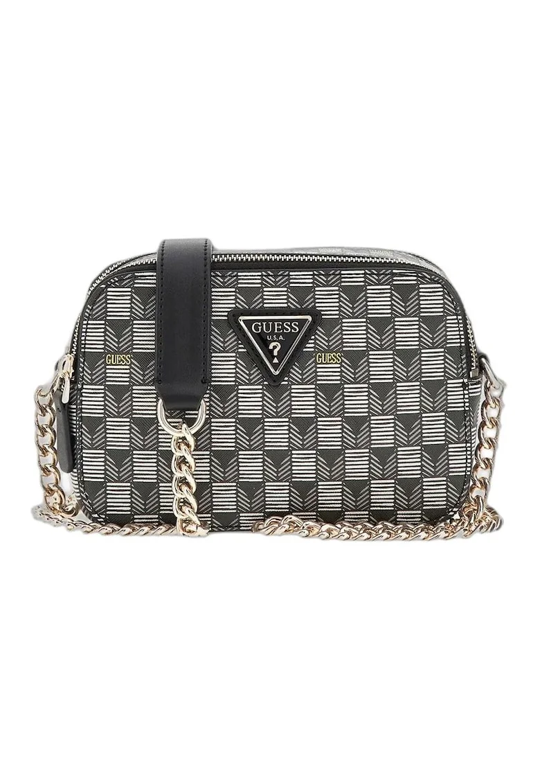 Geanta crossbody cu model geometric