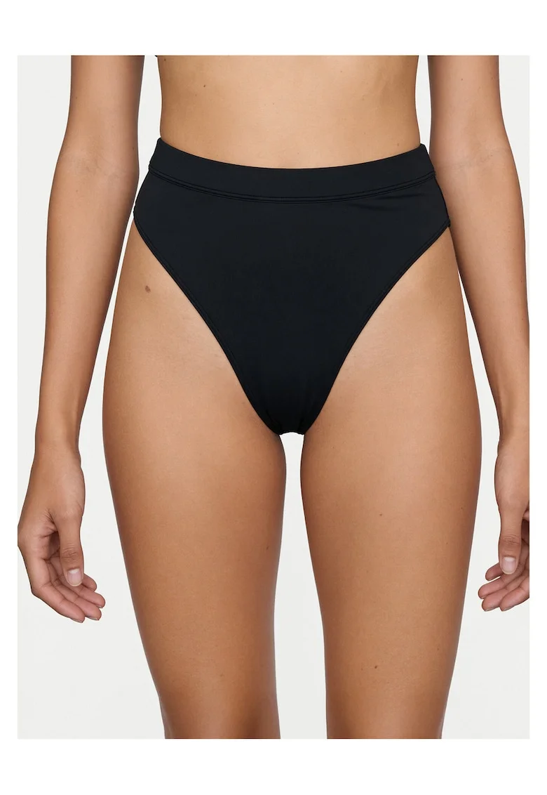Slip de baie pentru femei,  negru, poliester, elastan