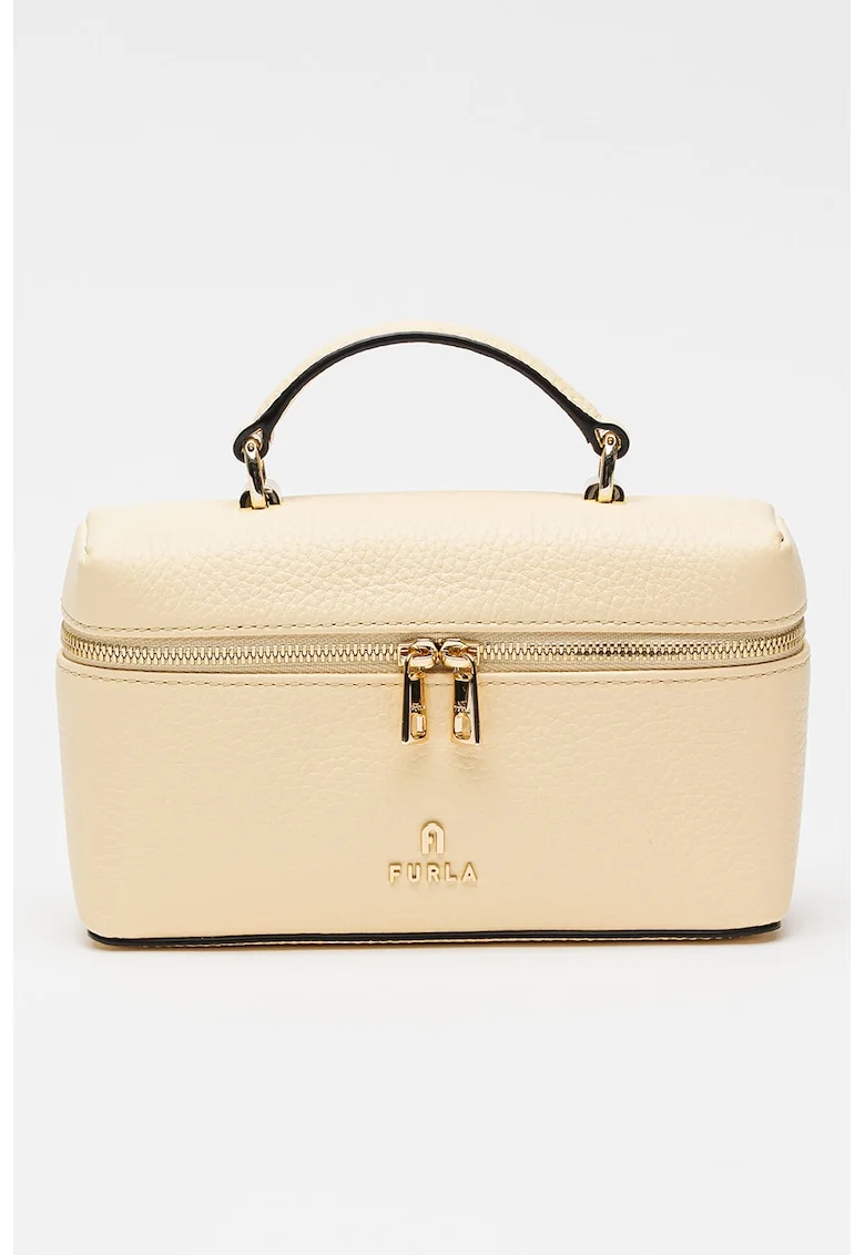 Geanta crossbody de piele Camelia, Galben deschis