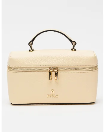 Geanta crossbody de piele Camelia, Galben deschis