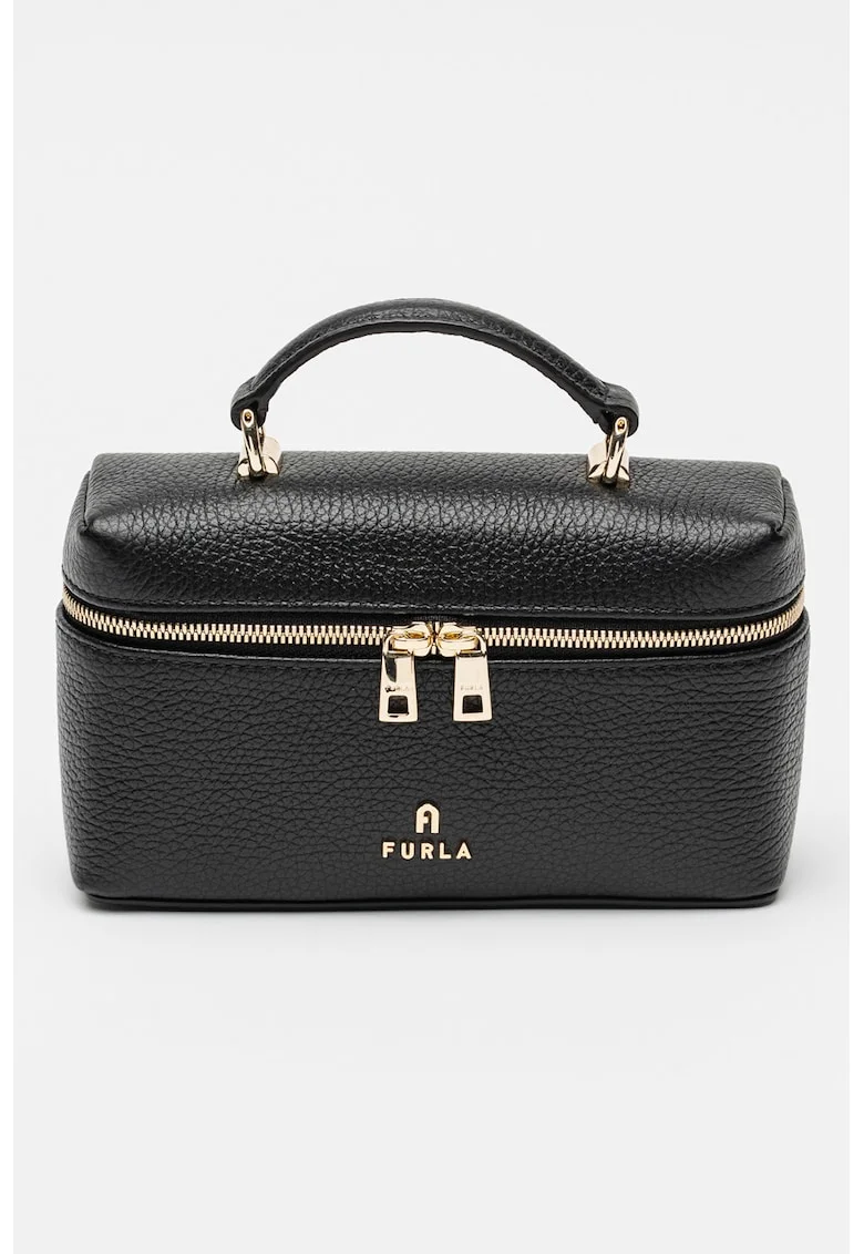Geanta crossbody de piele Camelia, Negru