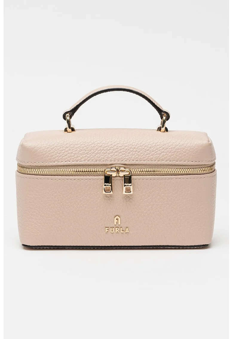 Geanta crossbody de piele Camelia, Roz prafuit
