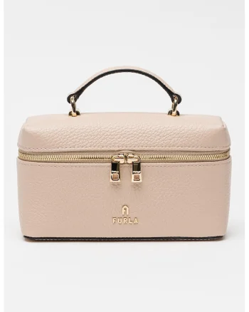 Geanta crossbody de piele Camelia, Roz prafuit