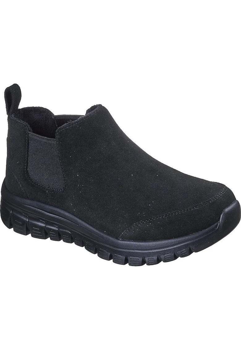 Ghete Chelsea slip-on din piele intoarsa cu insertii elastice Graceful
