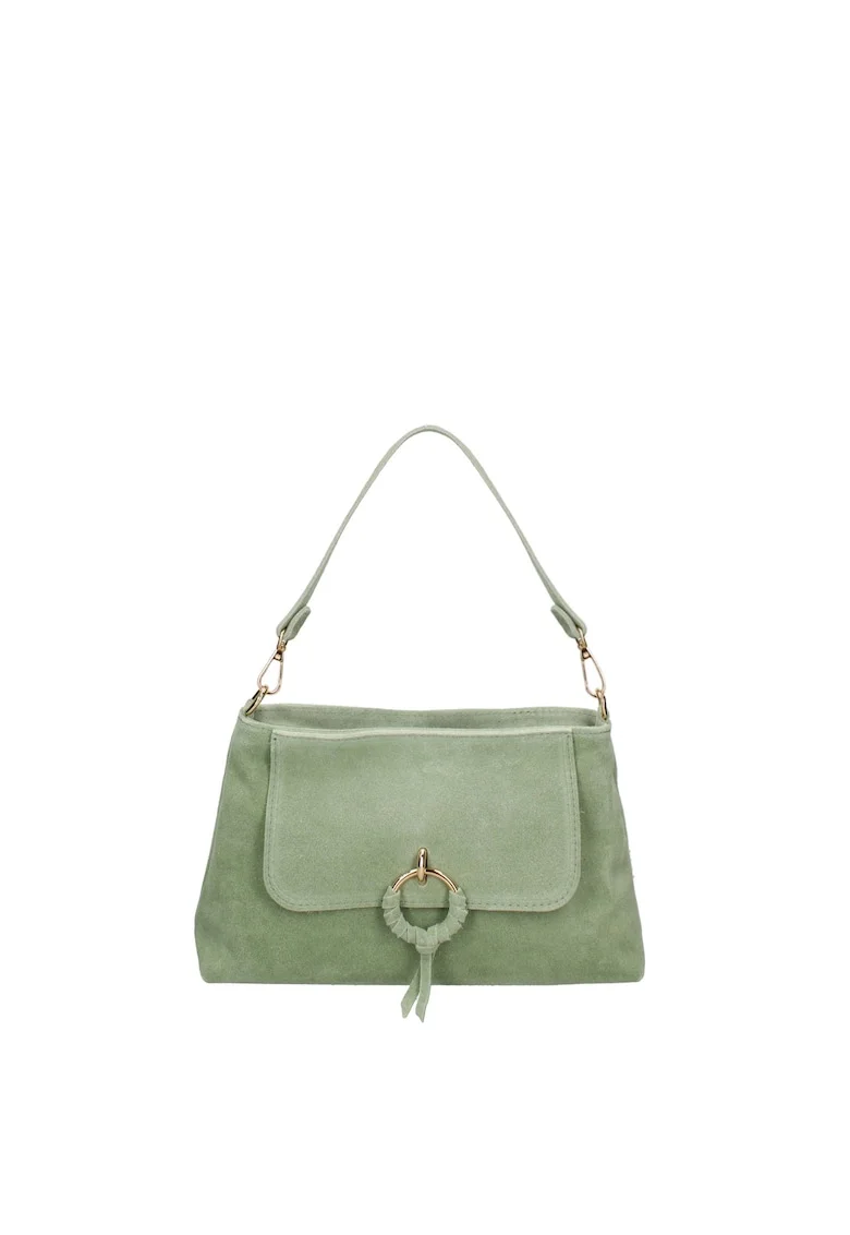 Geanta crossbody de piele Celeste Pro, Verde menta