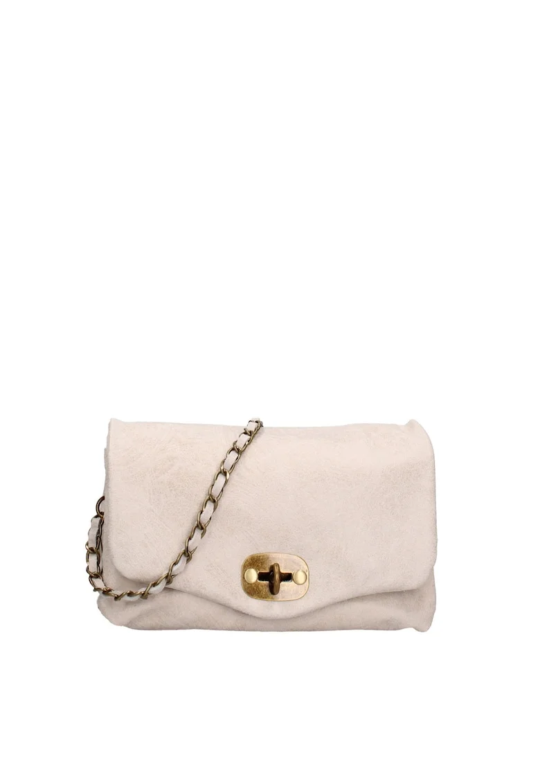 Geanta crossbody din piele intoarsa Floralia Lux, Bej