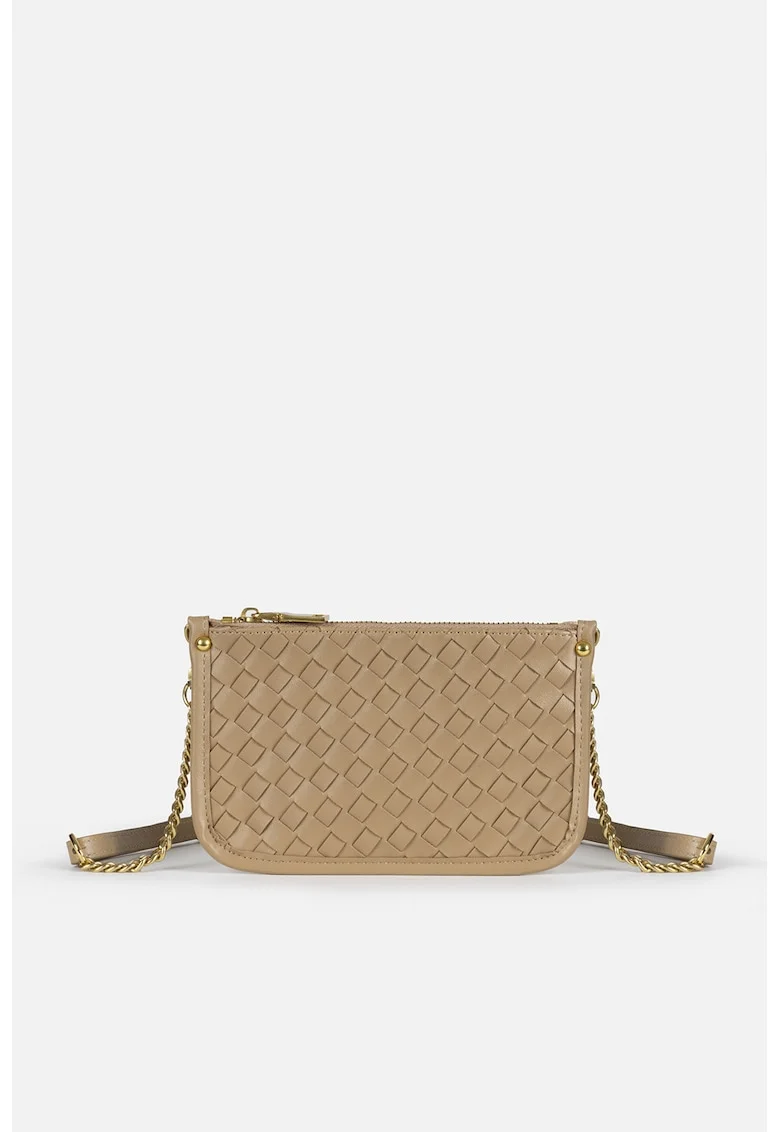 Geanta crossbody cu lant, Maro