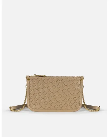 Geanta crossbody cu lant, Maro