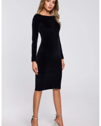 Rochie bodycon din velur,, Albastru