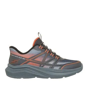 Pantofi sport Microspec Velocity Slip-Ins din plasa, Gri antichizat/Gri carbune