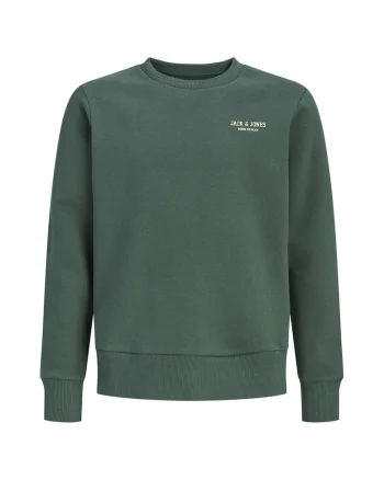 Bluza de trening din amestec de bumbac cu imprimeu pe spate, Verde smarald
