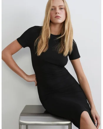Rochie bodycon tip tricou, Negru