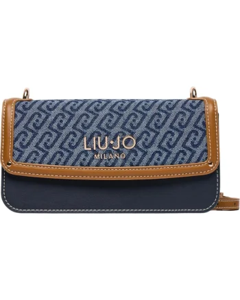 Geanta  Small jacquard denim crossbody 56667, Albastru