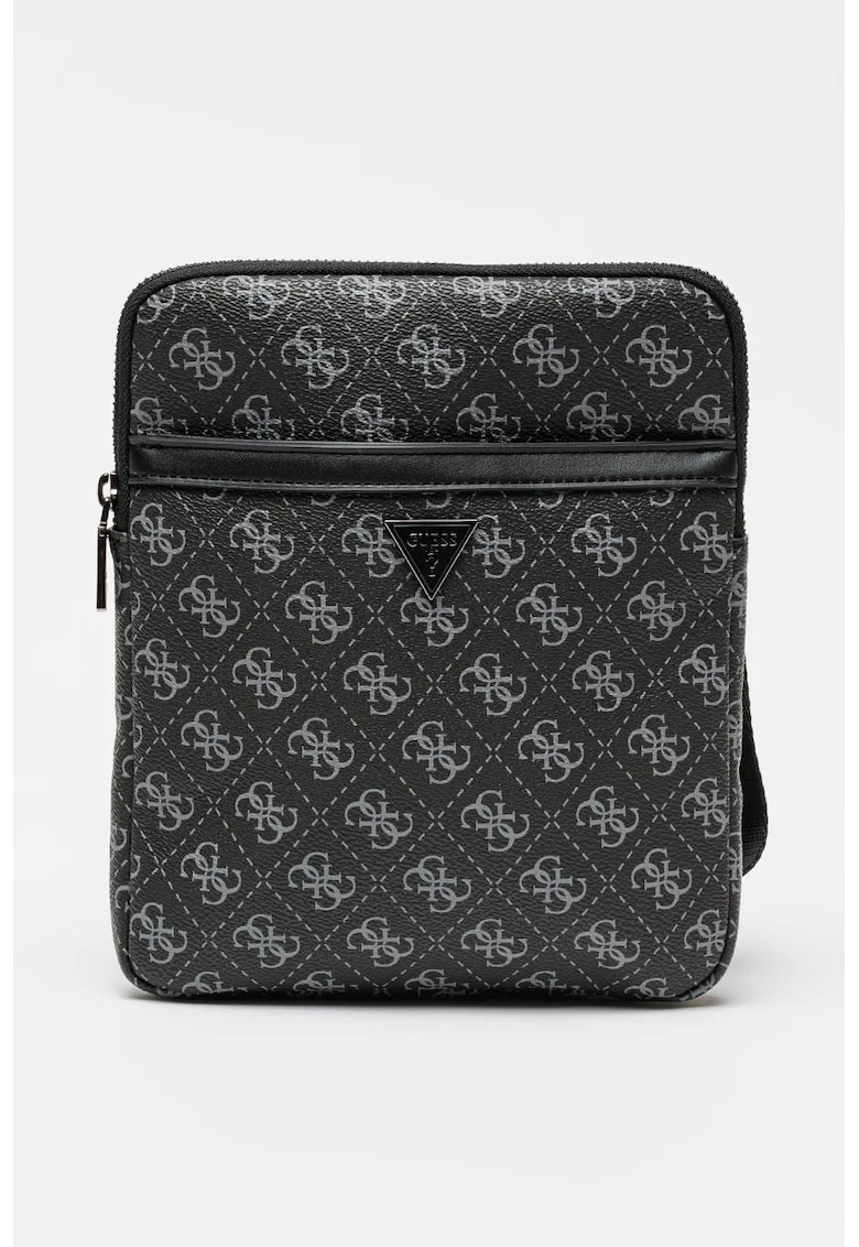Geanta crossbody cu monograma Vezzola, Negru carbon