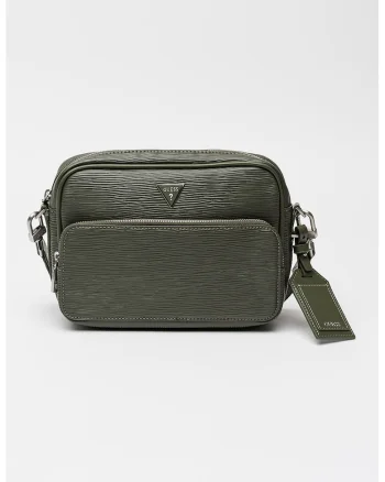 Geanta crossbody cu fermoar Milano, Verde stins