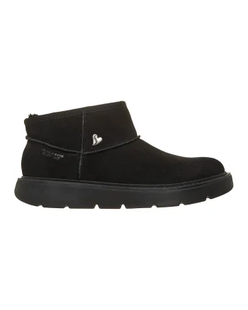 Ghete slip-on Cozy Mini Slip-Ins din piele intoarsa, Negru carbon