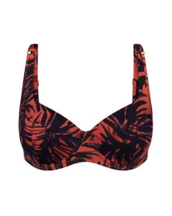 Sutien de bikini dama,  grafic, maro, poliamida/elastan
