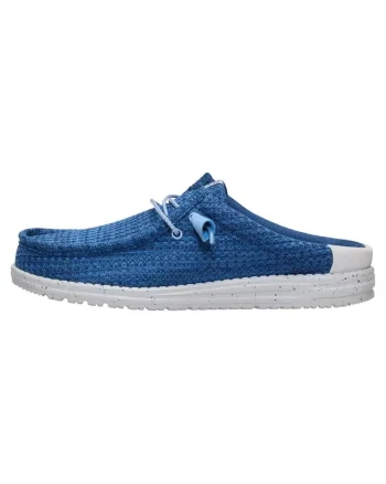 Męskie Lekkie Mokasyny Buty Wsuwane Wally Slip Multi Mesh, Albastru